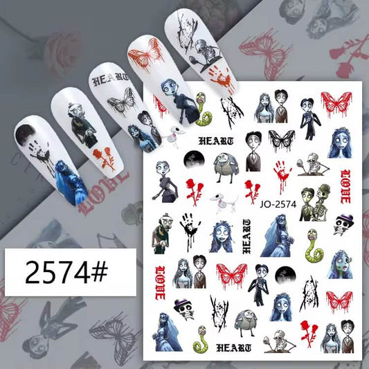 Nail Sticker Halloween Nightmare Before Christmas #JO2574