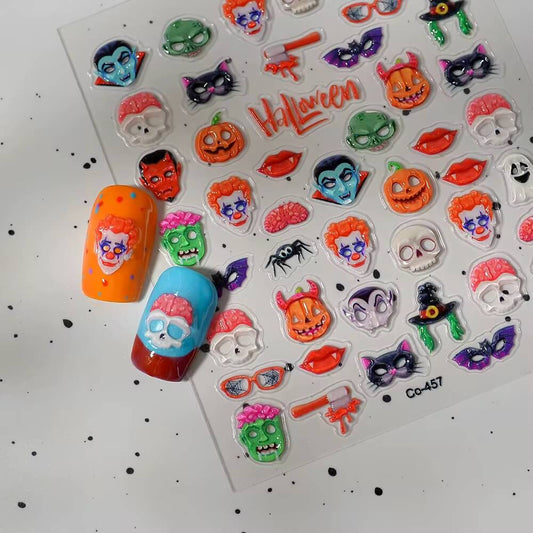 Nail Sticker Halloween Dracula 6D #CO457