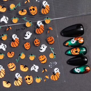 Nail Sticker Halloween Pumpkin #DH764