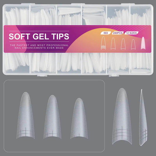 Nail Tip Extensions Extra Long Stiletto 240pcs - 12sizes