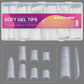 Nail Tip Extensions Extra Long Coffin with Auxiliary Positioning Line 240pcs - 12sizes