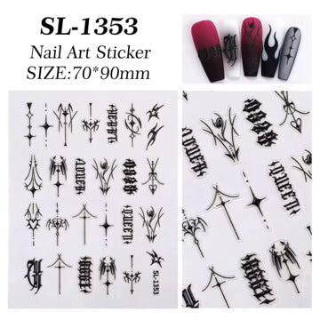 Nail Sticker Black Arrow  #SL1353