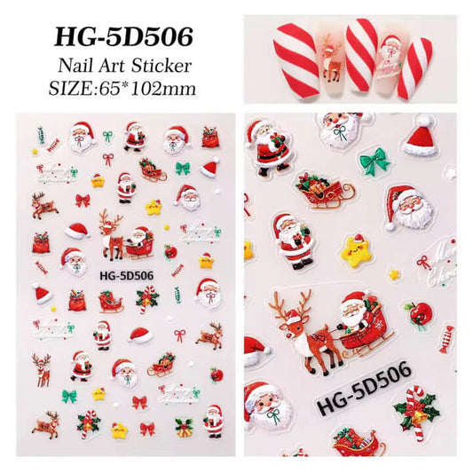 Nail Sticker Merry Christmas #HG5D506
