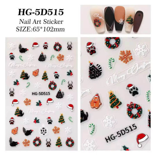 Nail Sticker Merry Christmas #HG5D515