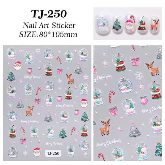 Nail Sticker Merry Christmas #TJ250