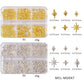 Nail Charm Star Silver and Gold Metal Art #8295-5