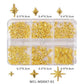 Nail Charm Star Silver and Gold Metal Art #8295-5