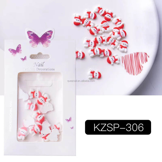 Nail Charm Snowmen 20pcs/bag #KZSP306-4