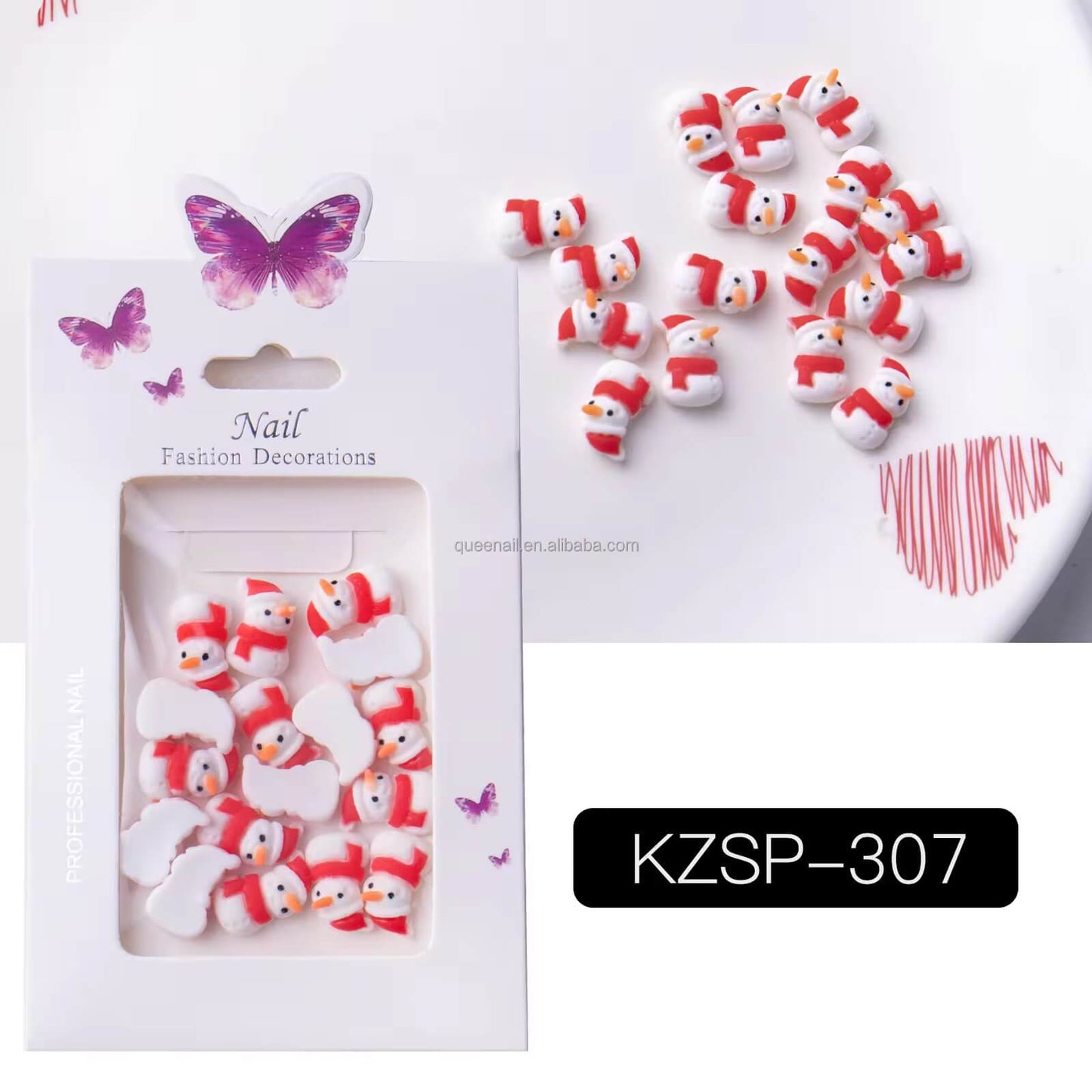 Nail Charm 3D Snow Man 20pcs/Bag #KZSP307-4