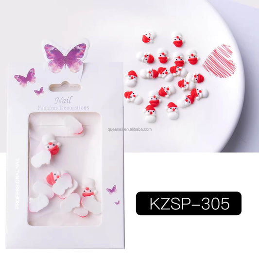 Nail Charm Santa 20pcs/Bag #KZSP305-4