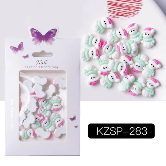 Nail Charm Snowman 20pcs/bag #KZSP283-4