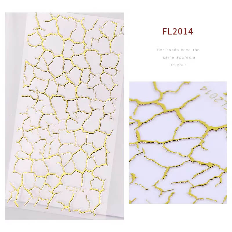 Nail Sticker Gold Lace #FL2014