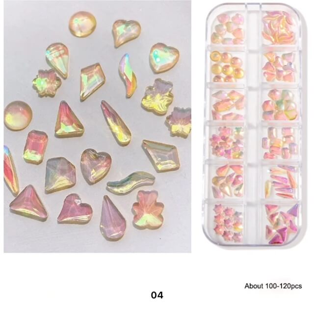 Nail Rhinestone Ice Transparent Crytal AB 12 Styles /Box - Premier Nail Supply 