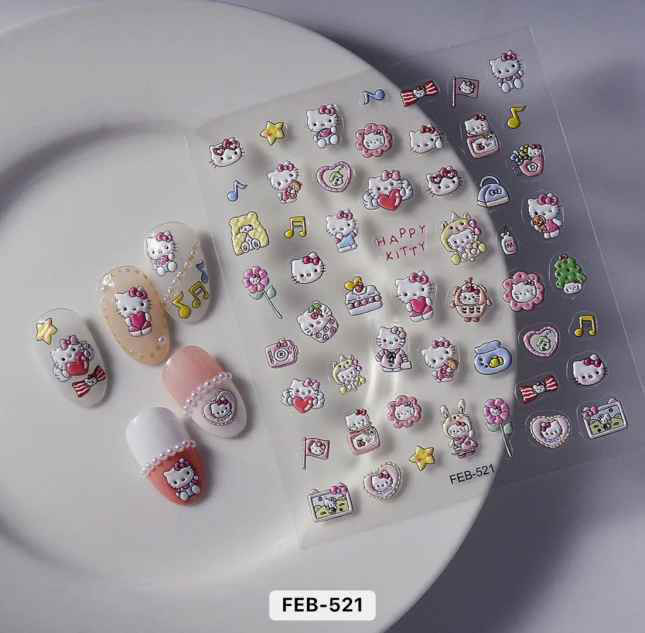 Nail Sticker Happy Hello Kitty - FEB521