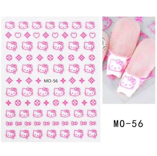 Nail Sticker Pink Hello Kitty - MO56