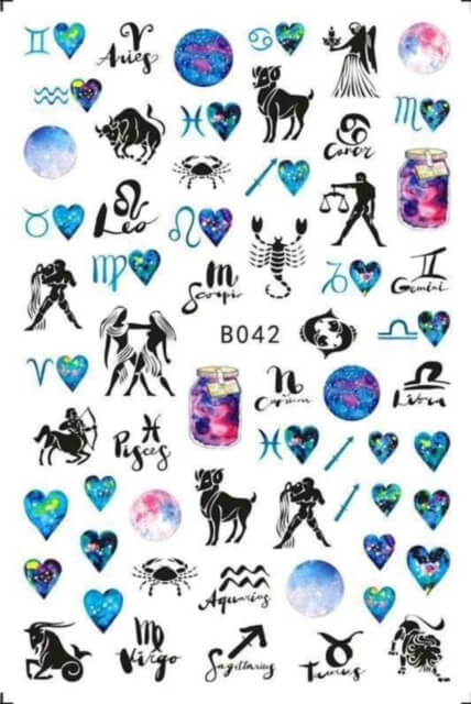 Nail Sticker Zodiac- B042