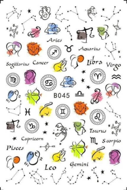 Nail Sticker Zodiac- B045