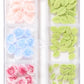 Nail Charm 3D Mix Rose and Green Leave 6 Design/Box