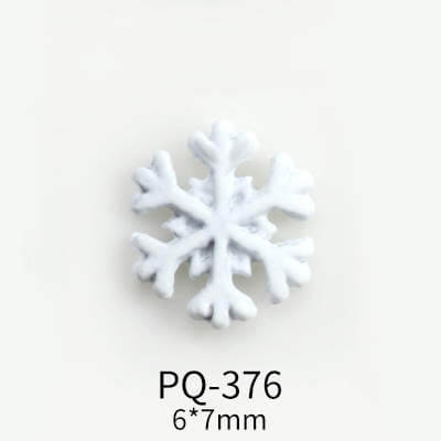 White Snowflake Resin 3D -PQ376/10pcs per Bag - Premier Nail Supply 