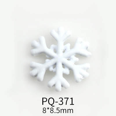White Snowflake Resin 3D -PQ371/10pcs per Bag - Premier Nail Supply 