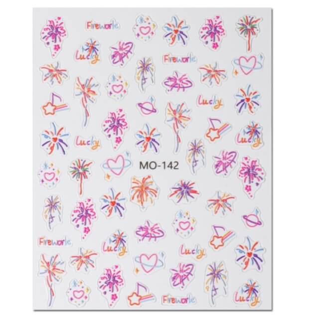 Nail Sticker New Year Firework MO142 - Premier Nail Supply 