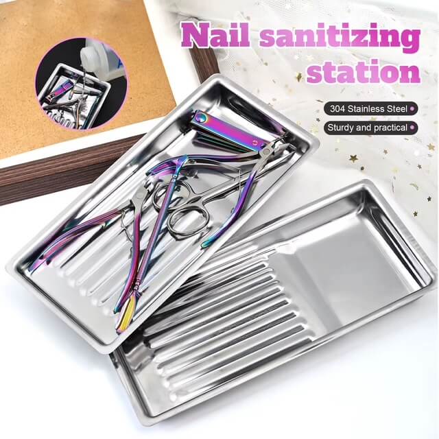 Nail Sterilizer Stainless Steel Tray 1pcs #
