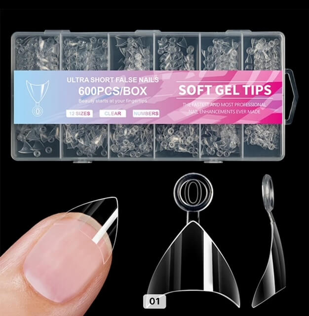 Nail Tip Extension Extra Short Stiletto 600pcs/Box