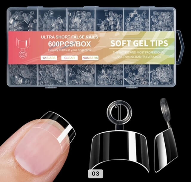 Nail Tip Extension Extra Square 600pcs/Box