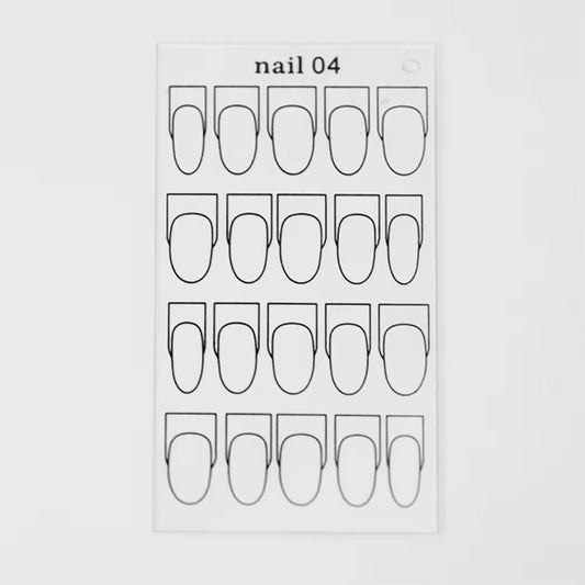 Nail Practice Plate Manicure Almond Shape 1pcs #4902-3