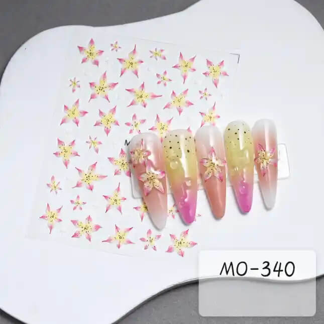 Nail Sticker Hibiscus Flower MO340