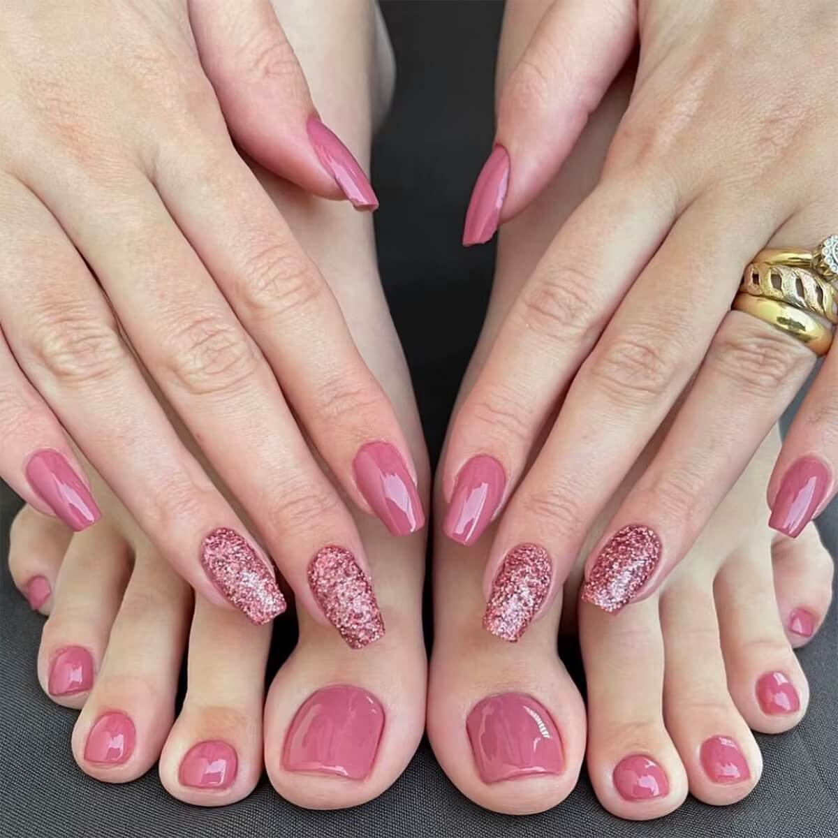 Press On Nail Coffin Hand and Toe Set #6314-12