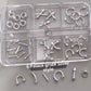 Nail Art River Silver Gothic Star Studs 6Grits/Box #4147-4