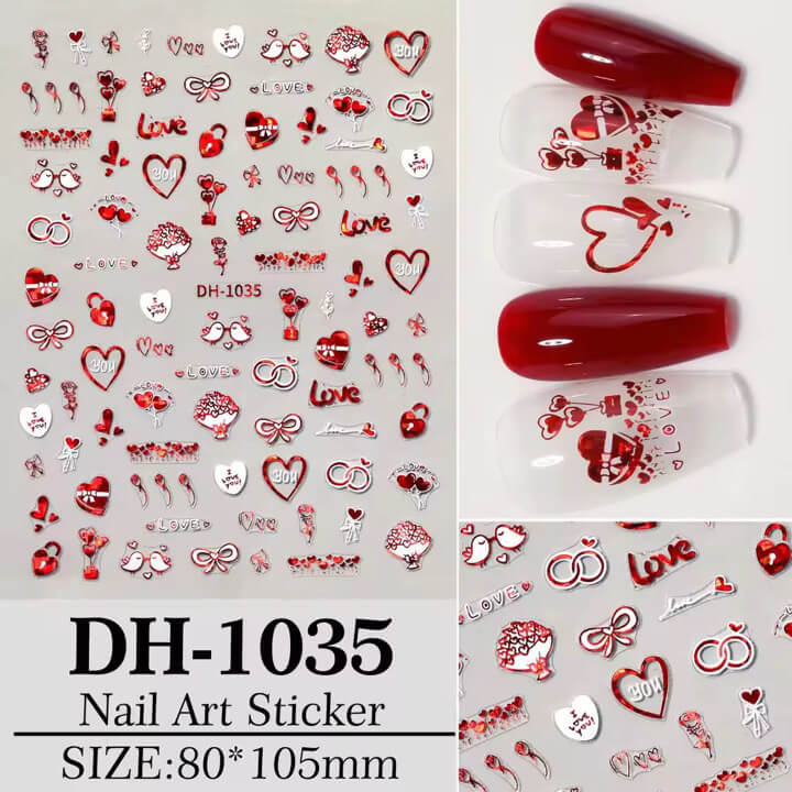 Nail Sticker Valentine #DH1035