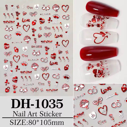 Nail Sticker Valentine #DH1035