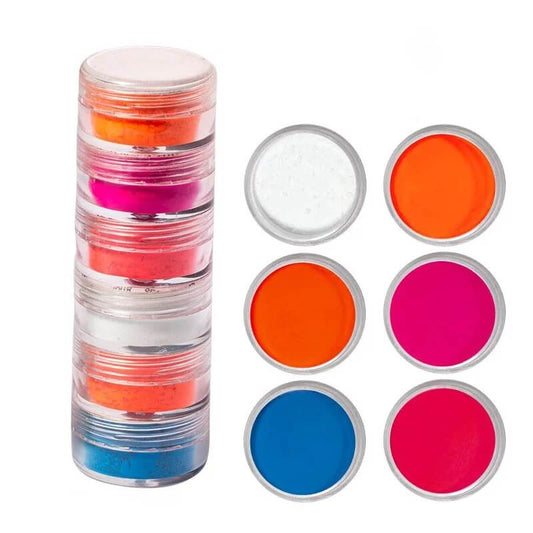 Nail Powder Colors Pigment 6jars/Pack