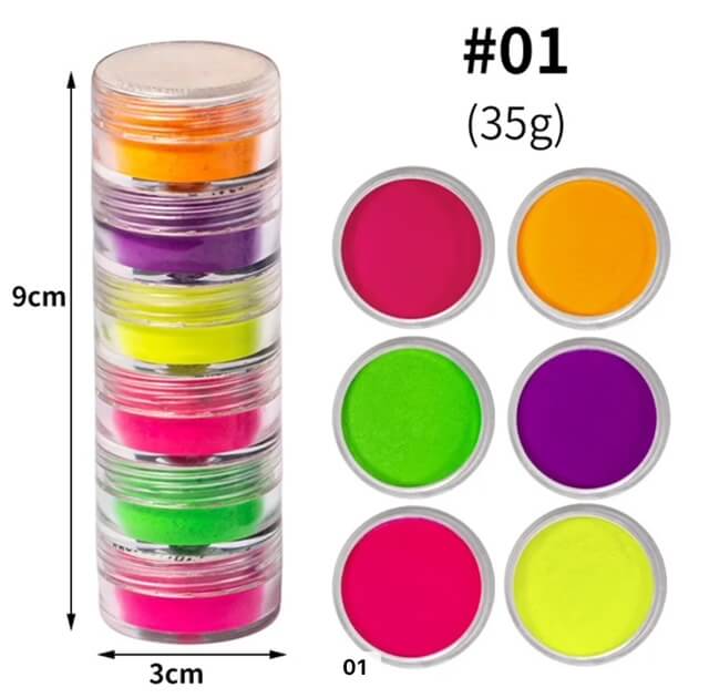 ail Powder Colors Pigment 6jars/Pack