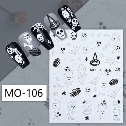 Nail Sticker Halloween Spider Webs MO106