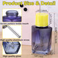 Glass Pump Dispenser Liquid Bottle Blue or Purple #9374-14