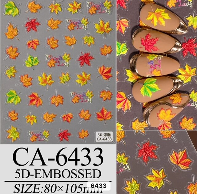 Nail Sticker Maple Leave 5D-CA6433