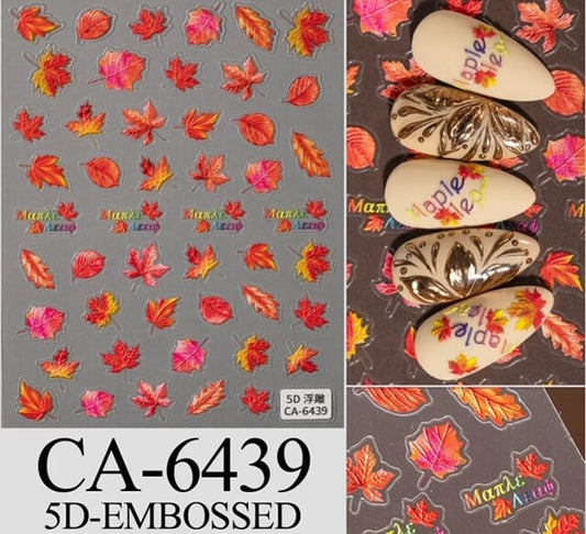 Nail Sticker Maple Leaf 5D-CA6439