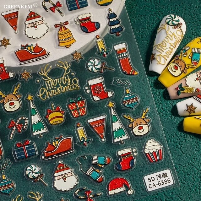 Nail Sticker Merry Christmas 5DCA6386