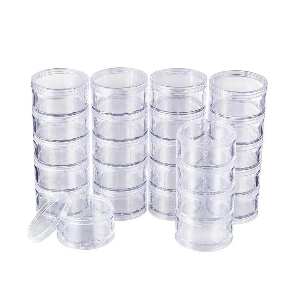 Nail Stackable Plastic Containers 5pcs/1column