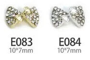 Nail Charm Bow Rhinestone 2pcs/Bag #E084