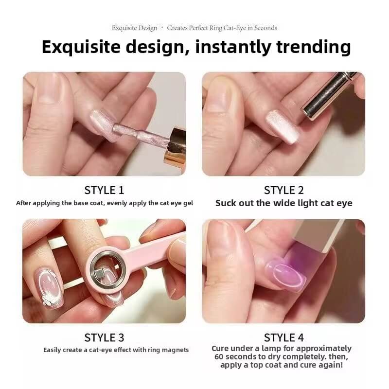 Nail Cat Eye Magnet Round Circle 1pcs