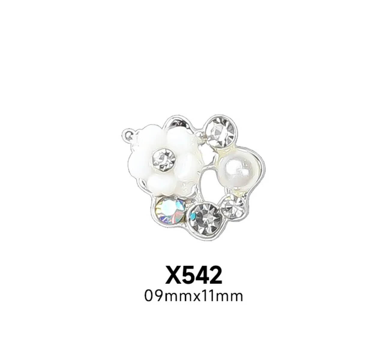 Rhinestone Flower Nail Charm 10pcs/Bag - Premier Nail Supply 