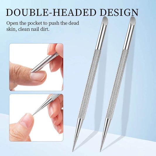 Nail Cuticle Stainless Steel Pusher Double Head - Premier Nail Supply 