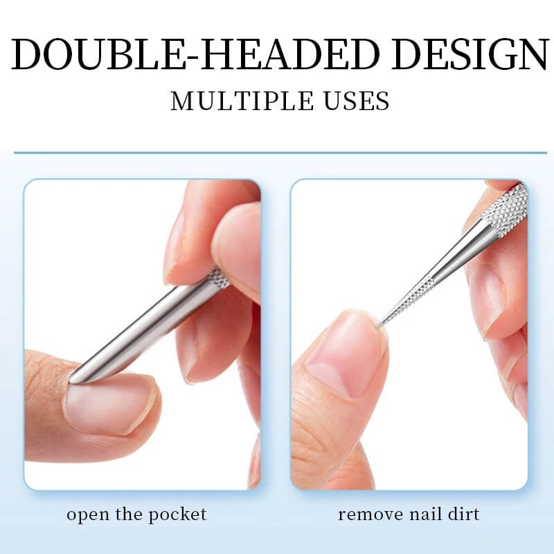 Nail Cuticle Stainless Steel Pusher Double Head - Premier Nail Supply 