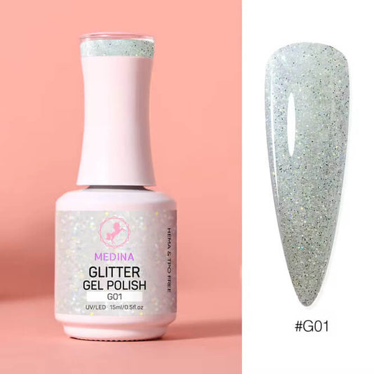Medina - Gel Polish Natural Collection Glitter Color #G01