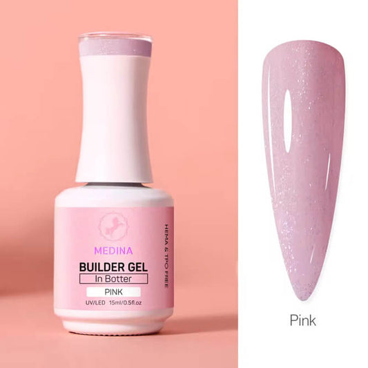 Medina- Rubber Builder Gel Pink 15ml #9952-9