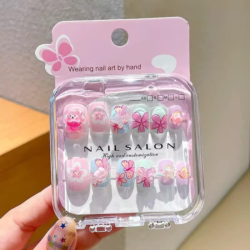 Kids Press on Nails – Cute Fake Nails for Girls #4698-5